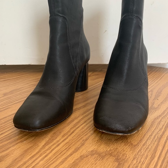 Leather Heeled Minimalist Boots by Donald/Pliner - Picture 11 of 12